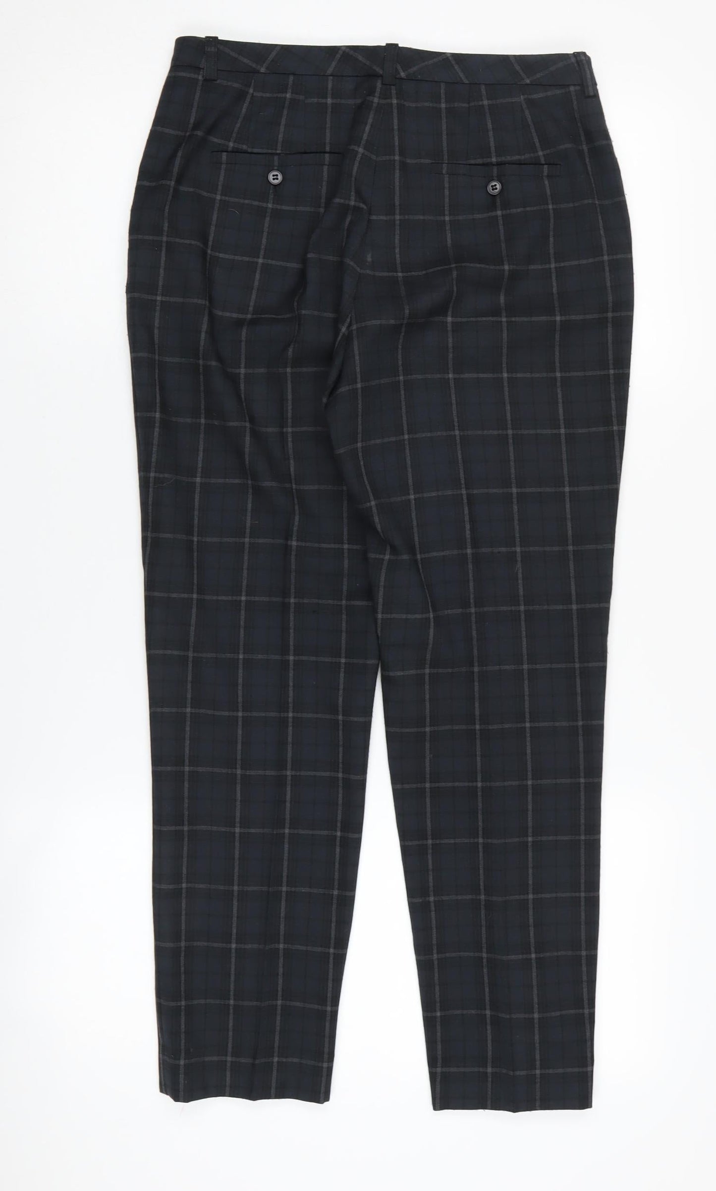 Womens UK Size 8 Jigsaw Regular Fit Business Casual Black Trousers