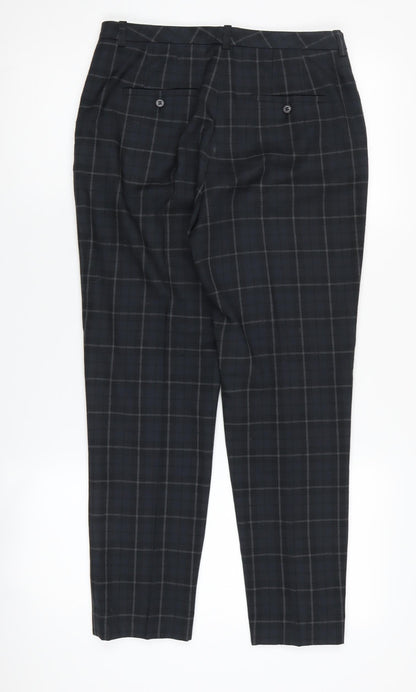Womens UK Size 8 Jigsaw Regular Fit Business Casual Black Trousers