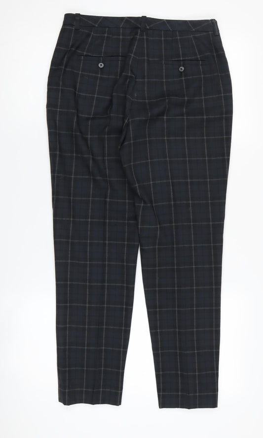 Womens UK Size 8 Jigsaw Regular Fit Business Casual Black Trousers