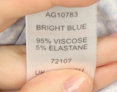 Cotton Traders Women's Blue Geometric Dress, Size 24