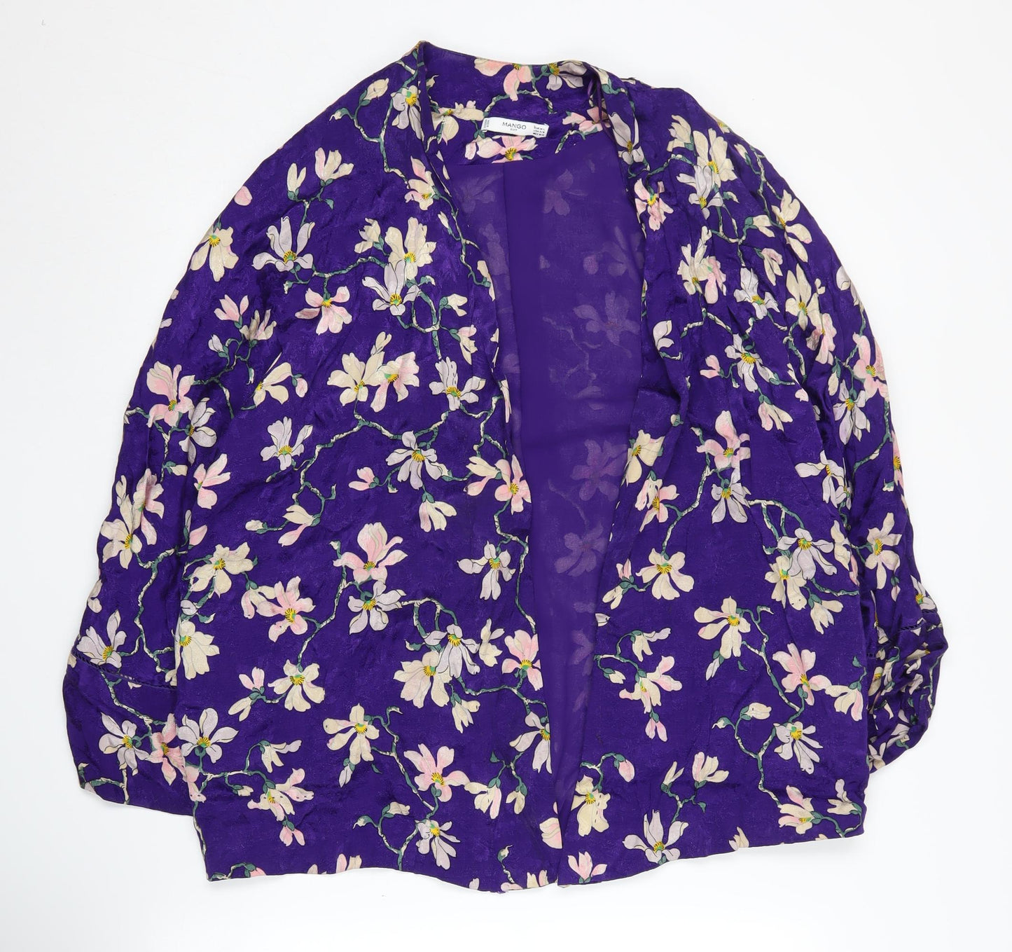 Mango Women’s Purple Floral Suit Jacket, M/L, Casual