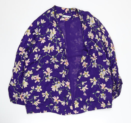 Mango Women’s Purple Floral Suit Jacket, M/L, Casual