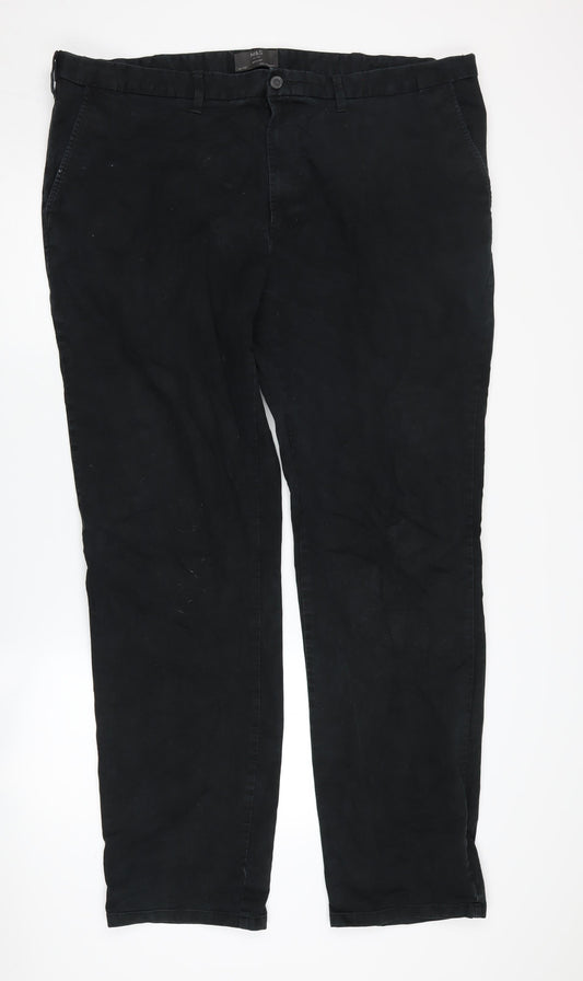 Marks and Spencer Men's Black XL Straight Trousers