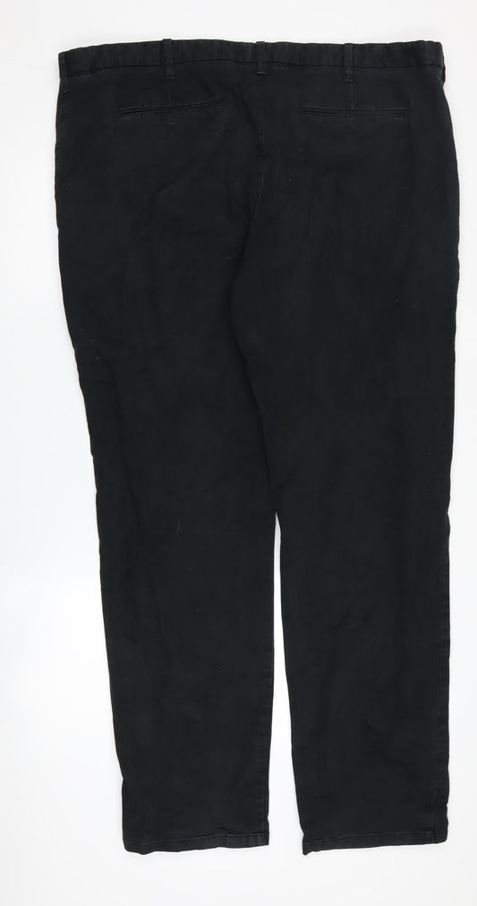 Marks and Spencer Men's Black XL Straight Trousers