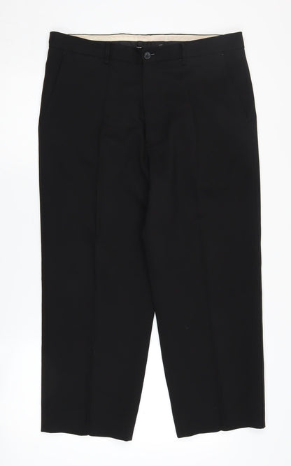 Farah Women's Black Trousers Size 14 Straight Leg