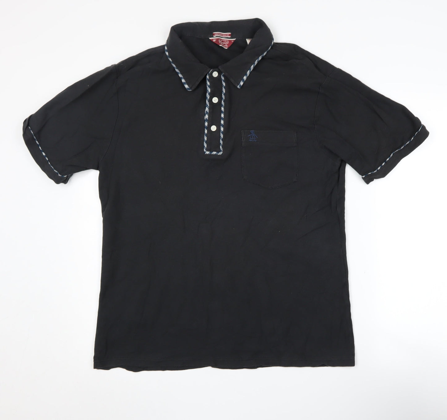 Original Penguin Men's Black Slim Fit Polo Shirt XL
