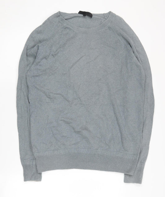Nicole Farhi Men's Green Pullover Jumper M - Cotton & Cashmere