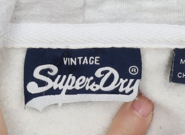 SuperDry Women's Grey Pullover Hoodie Size 14