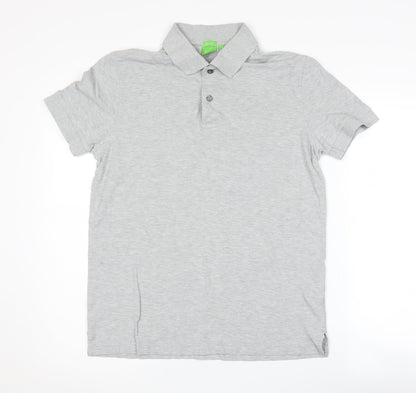 Hugo Boss Men's Grey Polo Shirt Medium