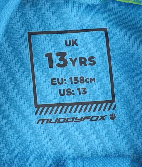 Muddyfox Boys Cycling Jersey, Blue, 13 Years, Sports Top