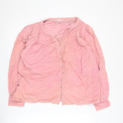 FatFace Women's Pink Blouse Size 14 Long Sleeve