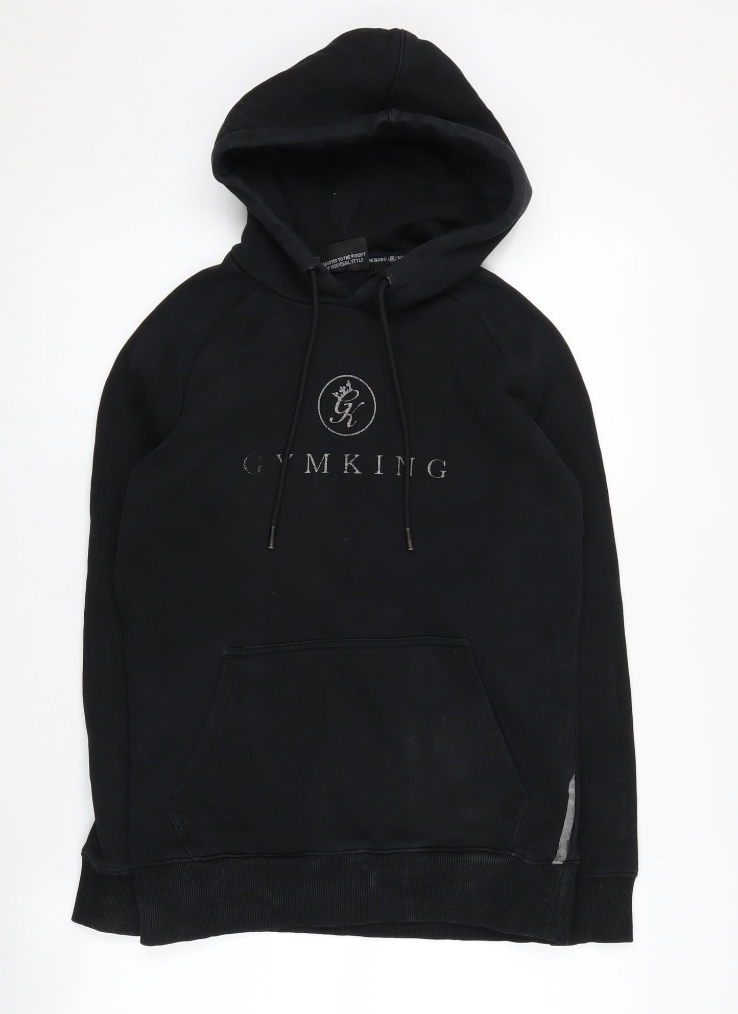 Mens UK Size XS Gym King Black Pullover Hoodie