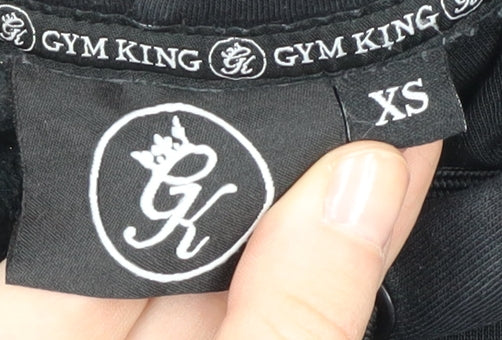 Mens UK Size XS Gym King Black Pullover Hoodie
