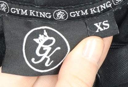Mens UK Size XS Gym King Black Pullover Hoodie