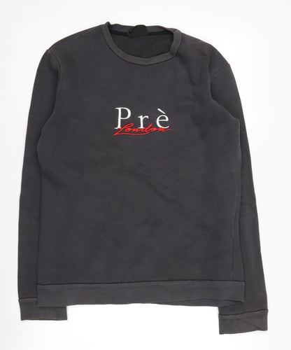 Prè London Black Men’s M Pullover Sweatshirt - Logo Accent