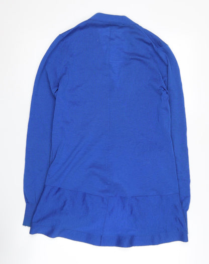 BCBGMAXAZRIA Women's Blue Merino Wool Cardigan XS