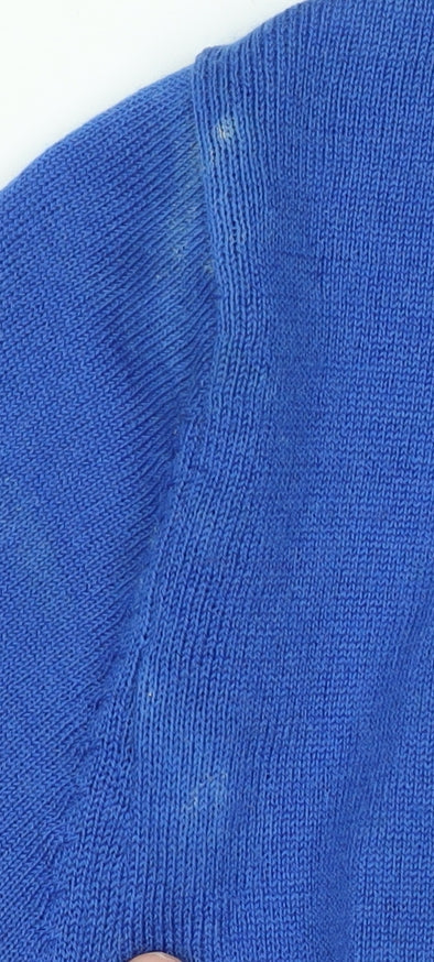 BCBGMAXAZRIA Women's Blue Merino Wool Cardigan XS