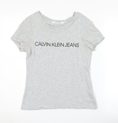 Womens UK Size XS Calvin Klein Grey  T-Shirt