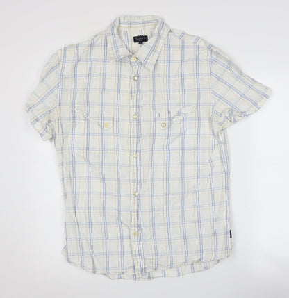 Paul Smith Men's Beige Check Short Sleeve Shirt XL