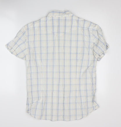 Paul Smith Men's Beige Check Short Sleeve Shirt XL