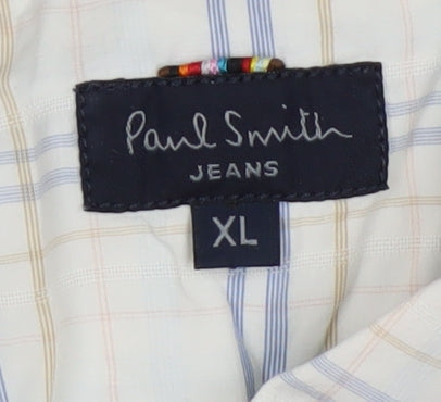 Paul Smith Men's Beige Check Short Sleeve Shirt XL