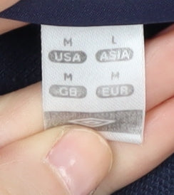 Umbro Men's Blue Short Sleeve Polo Shirt M