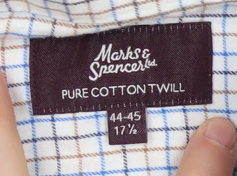 Marks and Spencer Men's Multicoloured Check Shirt 44-45