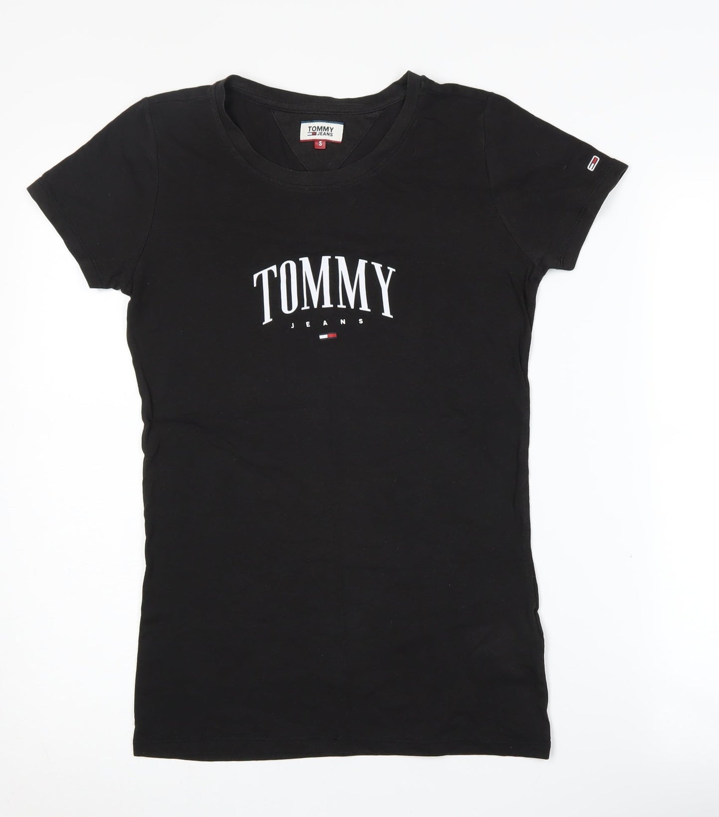 Tommy Jeans Black T-Shirt, Men's Small, Logo Accent