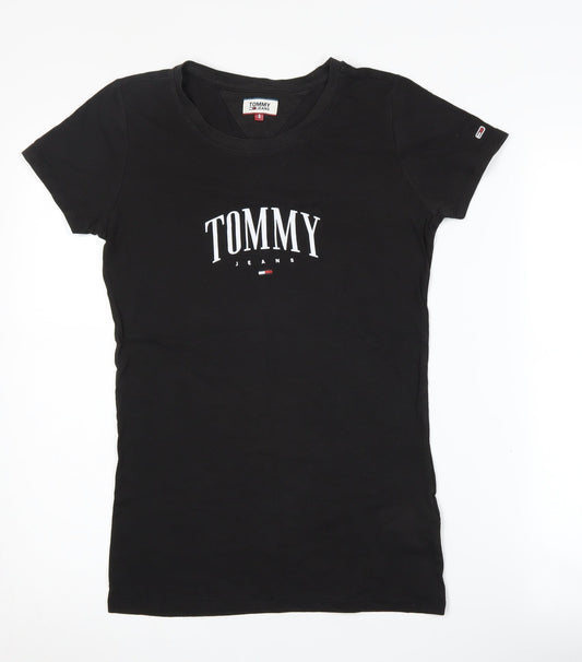 Tommy Jeans Black T-Shirt, Men's Small, Logo Accent