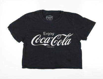 Unisex Adults UK Size M Coca-Cola Black  T-Shirt