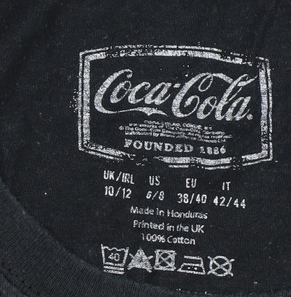 Unisex Adults UK Size M Coca-Cola Black  T-Shirt