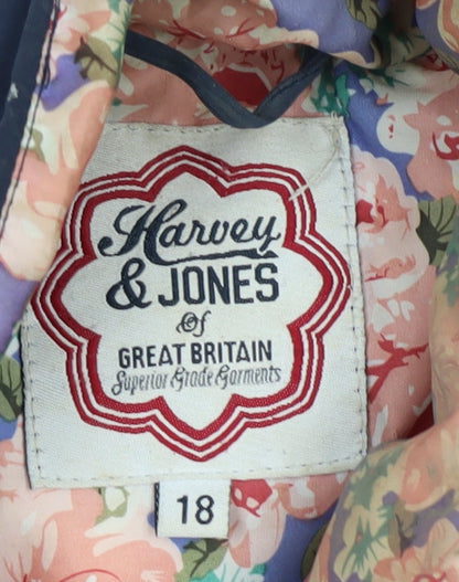 Harvey & Jones Women's Blue Puffer Waistcoat Size 18