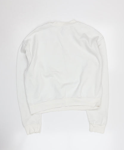 Womens UK Size S H&M White Pullover Sweatshirt