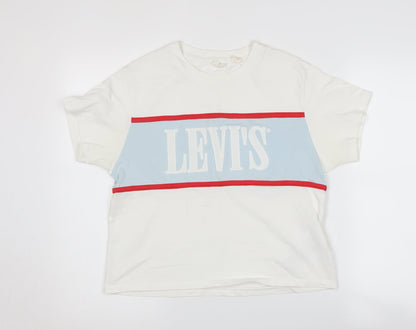 Womens UK Size 2XS Levi's White Basic T-Shirt