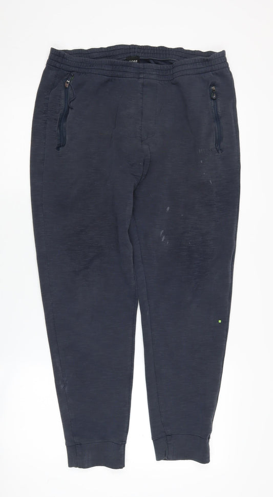 BOSS Men's Black Jogger Trousers Size L - Casual Gym Wear