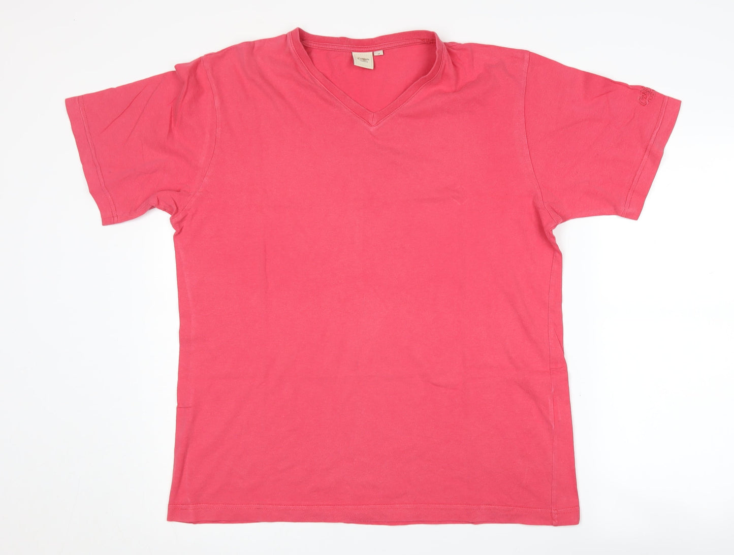 Unisex Adults UK Size M Cotton Traders Red Basic T-Shirt