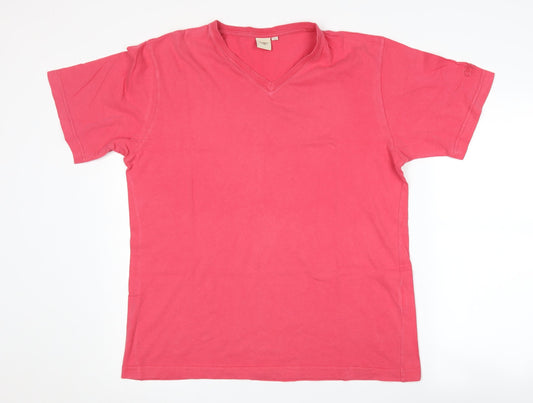 Unisex Adults UK Size M Cotton Traders Red Basic T-Shirt