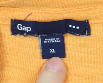 Gap Women's Orange XL Basic Cotton T-Shirt