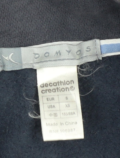 Domyos Boys Black Basic Jacket S Full Zip Autumn Winter