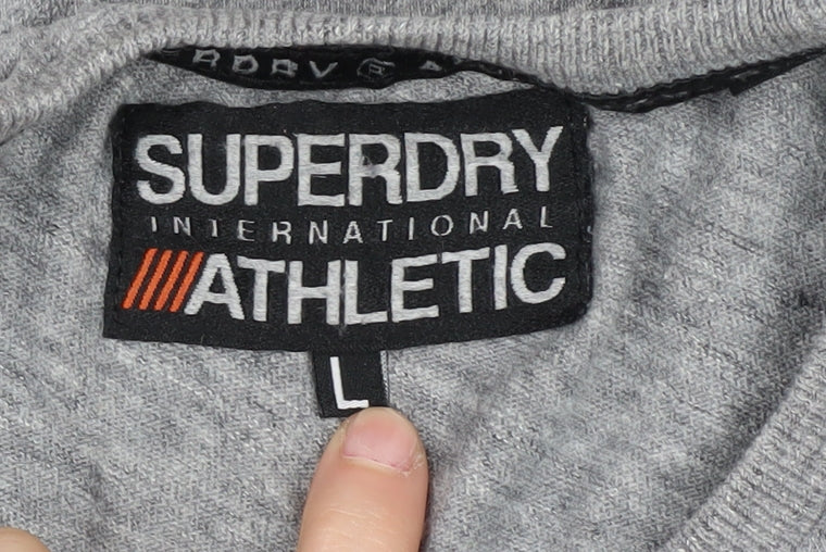 Superdry Men's Grey Athletic T-Shirt Size L