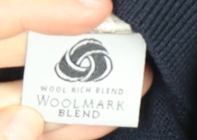 Lacoste Men's Black V-Neck Wool Pullover Jumper Size L