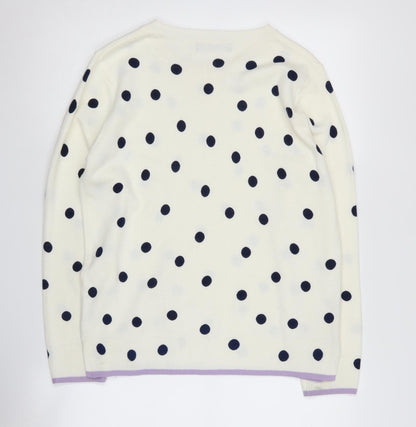 Womens UK Size 12 Marks and Spencer White Pullover Jumper