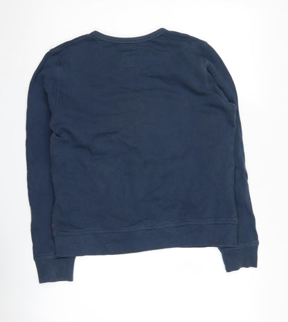 Levi's Boys Blue Cotton Sweatshirt 14 Years Graphic Pullover