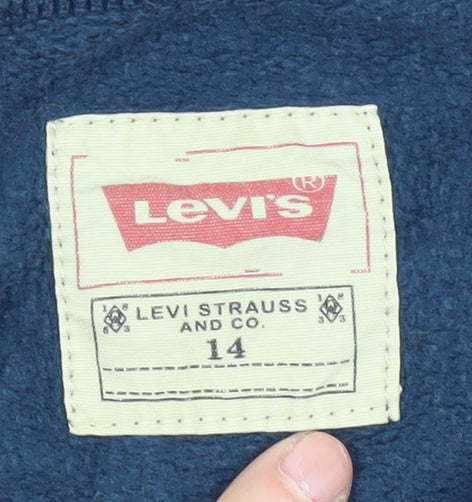 Levi's Boys Blue Cotton Sweatshirt 14 Years Graphic Pullover