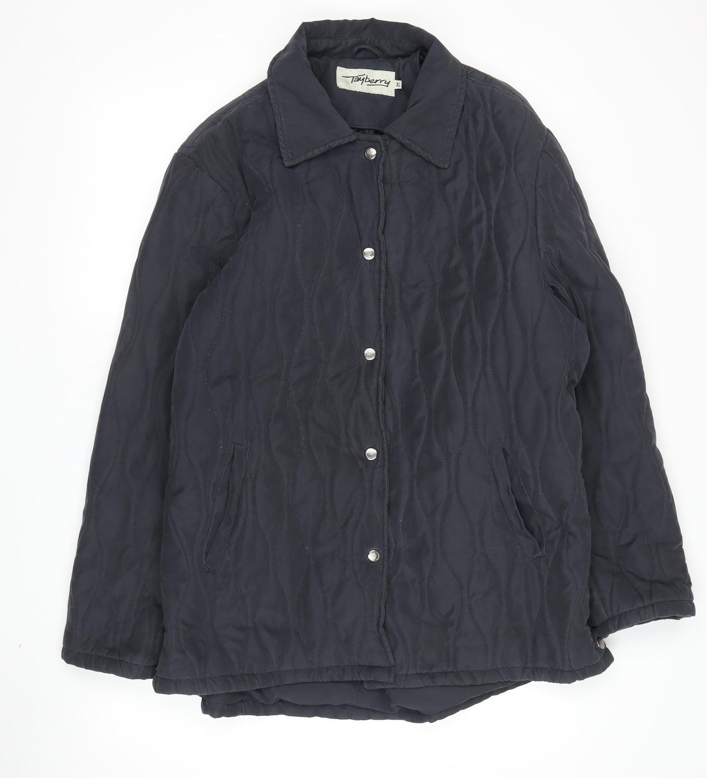 Mens UK Size XL Tayberry Black Quilted Coat
