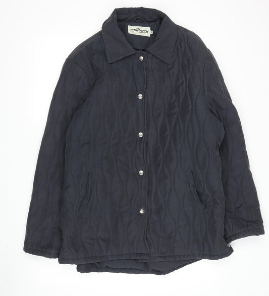 Mens UK Size XL Tayberry Black Quilted Coat