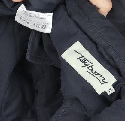Mens UK Size XL Tayberry Black Quilted Coat