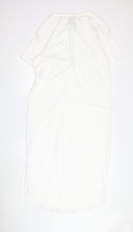 River Island Women’s White Dress Size 12 Cotton Casual