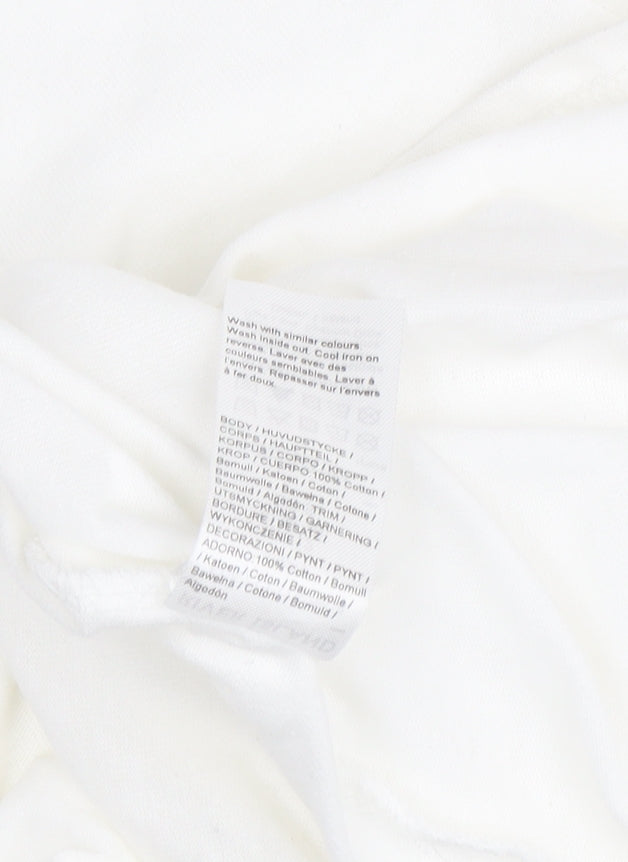 River Island Women’s White Dress Size 12 Cotton Casual