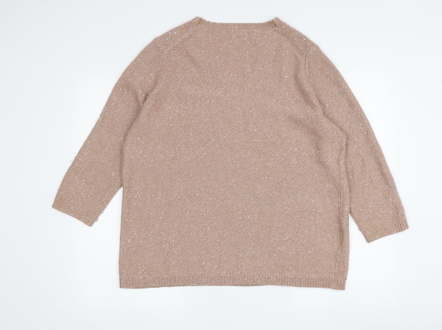 Womens UK Size 16 Laura Ashley Beige Pullover Jumper